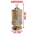 Bomboniere Decorativo De Vidro Com Tampa Biscoitos E Doces