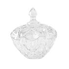 Bomboniere Em Vidro Lapidado Com Tampa - Baleiro Porta Doces