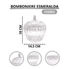 Bomboniere Esmeralda De Vidro Com Tampa
