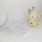 Bomboniere Grande De Vidro Transparente Com Tampa E Pezinho