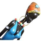 Boneca Africana Estatueta Mesa Roupa Azul (8047)