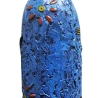 Boneca Africana Para Mesa Sala Enfeite E Decoraçao Azul (8004