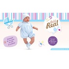Boneca Bebe Real Reborn Roupa Azul Roma 5083
