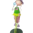 Boneca Com Bicicleta Enfeite E Decoraçao Jardim Casa Flores V