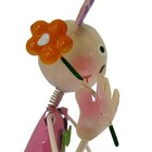 Boneca Porquinha Com Bicicleta De Ferro Para Enfeite E Decora