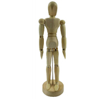 Boneco Articulado Madeira Clara 20cm Para Moda Arte Mangá Man