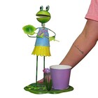 Boneco De Ferro Sapo De Decoracao Enfeite Jardim E Flores Pa