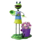Boneco De Ferro Sapo De Decoracao Enfeite Jardim E Flores Pa