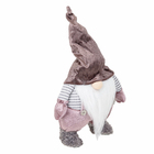 Boneco de Natal Gnomo Noel Tecido Rosé 38x10x22cm Grillo