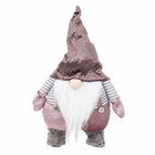 Boneco de Natal Gnomo Noel Tecido Rosé 38x10x22cm Grillo