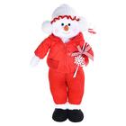 Boneco De Neve Com Esqui Vermelho/branco 50x25x15 1101458