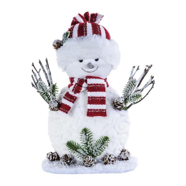 Boneco De Neve Com Gorro E Cachecol Listrado 32x26x9 1108331
