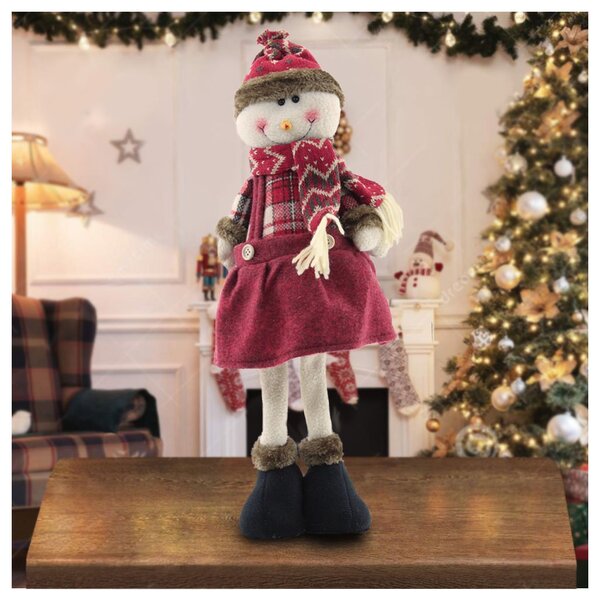 Boneco De Neve Decoração Natal Em Tecido 50cm