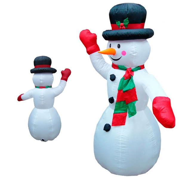 Boneco De Neve Natalino Inflavel Natal Enfeite Grande 1 Metro 20cm ...