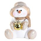 Boneco De Neve Sentado Com Bola Natal Ouro 26x22x16 1101473