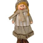 Boneco De Pelúcia Menina Natalino Enfeite De Natal 48cm