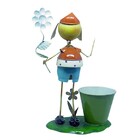 Boneco Decorativo De Ferro Flor Para Enfeitar Casa Jardim (bo