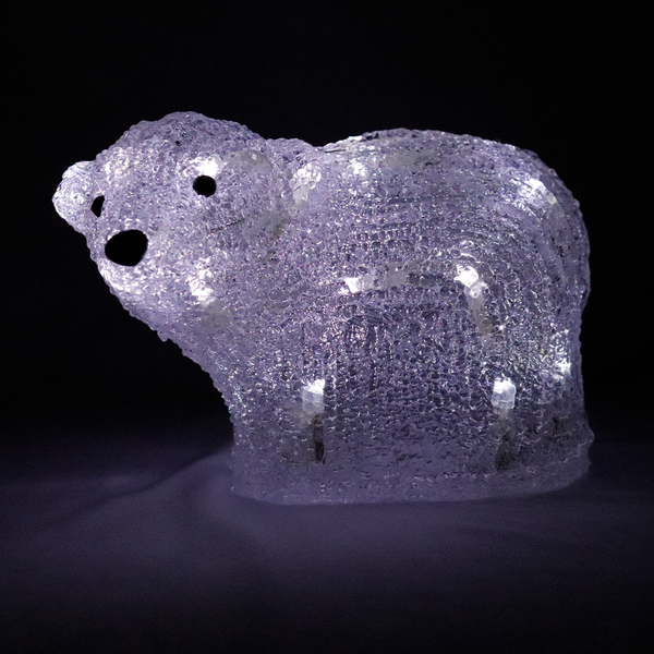 Boneco Decorativo Led Urso Natalino Iluminado Taschibra