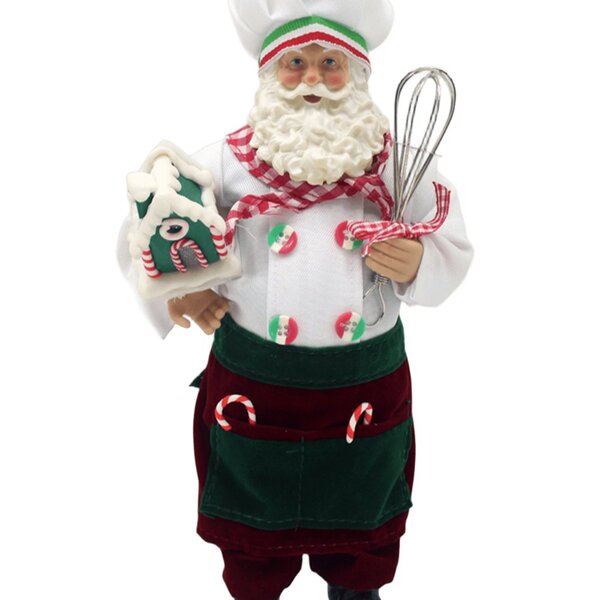 Boneco Decorativo Papai Noel Confeiteiro Colecionável 30cm