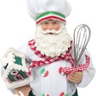 Boneco Decorativo Papai Noel Confeiteiro Colecionável 30cm