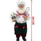 Boneco Decorativo Papai Noel Confeiteiro Colecionável 30cm