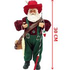 Boneco Decorativo Papai Noel Pescador Colecionável De 30cm