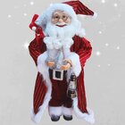 Boneco Decorativo Papai Noel Tradicional Com Lampião De 45cm