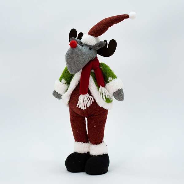 Boneco Enfeite Decorativo De Natal Rena Alce Natalino 53 Cm