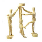 Boneco Flexível De Madeira 20cm