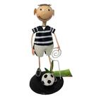 Boneco Futebol Time Preto E Branco Metal Torcedor (bon-p-13)