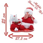 Boneco Natal Boneco De Neve Enfeite Tecido 25cm