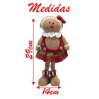 Boneco Natal Decoração Biscoito Ginger Enfeite De Mesa 28cm