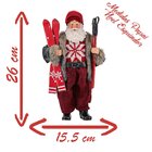 Boneco Natal Decorativo Papai Noel Esquiador Natalino 27cm