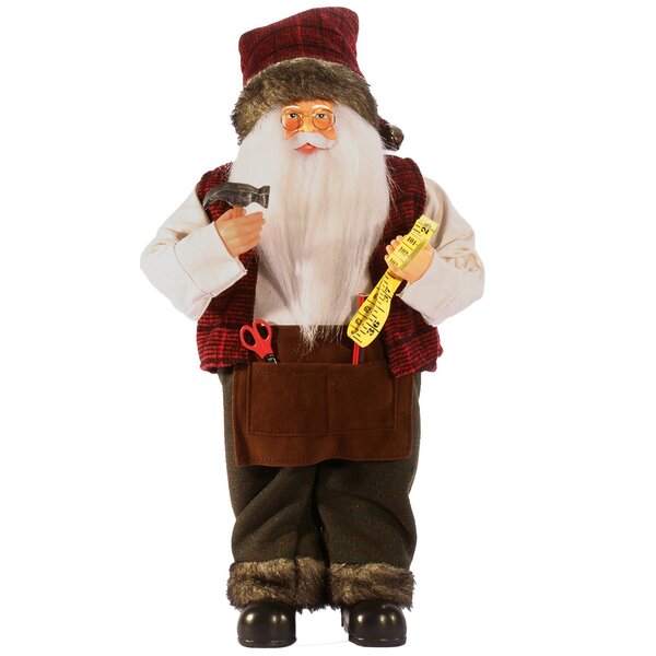 Boneco Natal Papai Noel Artesão Em Tecido 41cm