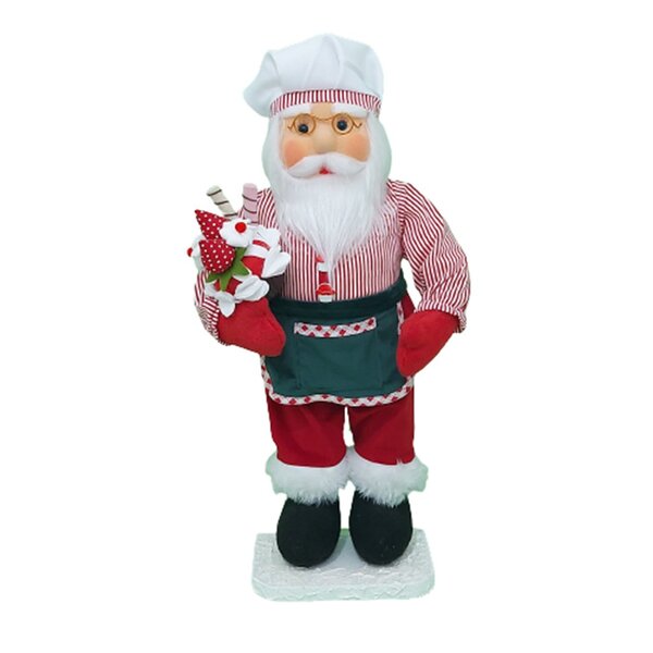 Boneco Natal Papai Noel Confeiteiro Natalino 80cm
