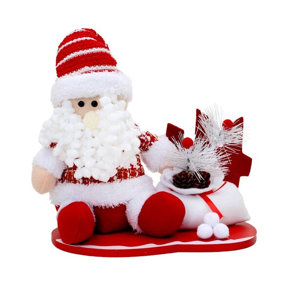 Boneco Natal Papai Noel Enfeite Tecido 39cm