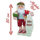 Boneco Natal Papai Noel Surfista Natalino 50cm