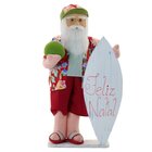 Boneco Natal Papai Noel Surfista Natalino 80cm