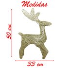 Boneco Natal Rena Natalina Em Arame Glitter 50cm