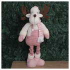 Boneco Natal Rena Rosa Natalina Perna Ajustável 90cm