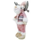 Boneco Natal Rena Rosa Natalina Tecido 44,5cm