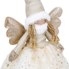 Boneco Noel Tecido Branco 50x18x18cm Cromus