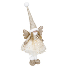 Boneco Noel Tecido Branco 50x18x18cm Cromus