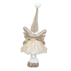 Boneco Noel Tecido Branco 50x18x18cm Cromus