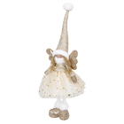 Boneco Noel Tecido Branco 50x18x18cm Cromus