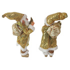 Boneco Papai Noel Dourado  Natal 45cm Grande Natalino Arvore