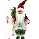 Boneco Papai Noel Tradicional Casaco Saco Com Presente 40cm