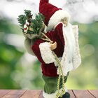 Boneco Papai Noel Tradicional Casaco Saco Com Presente 40cm