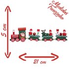 Boneco Papai Noel Trenzinho De Madeira Decor Verde Natal