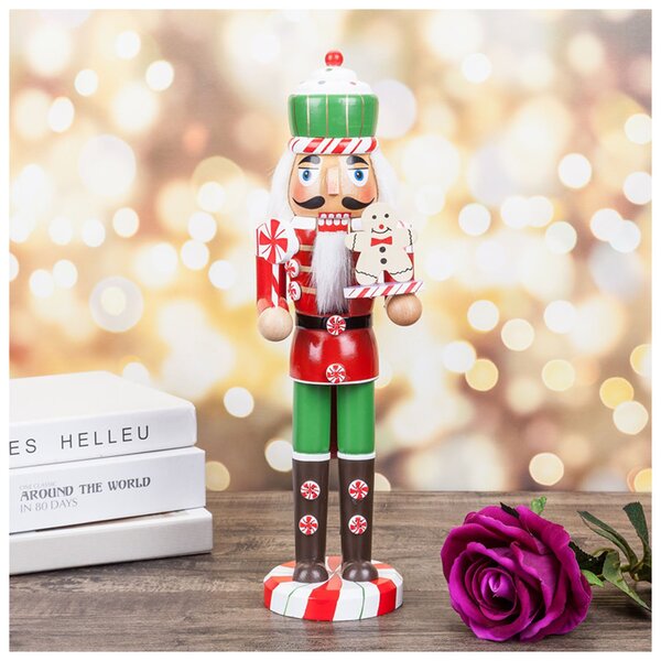 Boneco Quebra Nozes Confeiteiro Natal Papai Noel 38cm